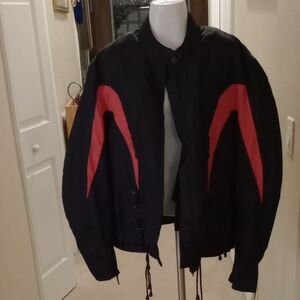 New with tags Nexgen Dynamic Black and Red motorcycle Jacket/ size 3XL/ fits 2XL